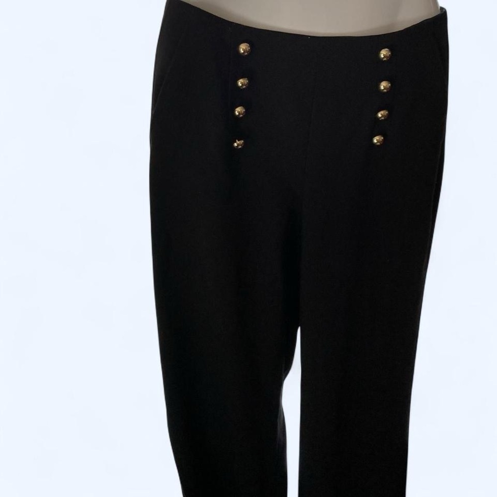 Catherine Malandrino Black Trousers with Gold Buttons 6